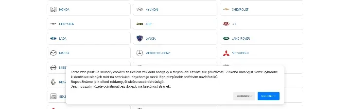 Ukázka, dolní část snímku webu, desktop